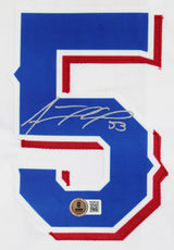 Adolis Garcia Authentic Signed White Pro Style Jersey BAS Witnessed