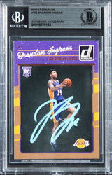 Lakers Brandon Ingram Authentic Signed 2016 Donruss #152 Rookie Card BAS Slabbed