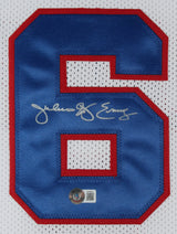 Julius "Dr. J" Erving Authentic Signed White Pro Style Framed Jersey BAS Wit