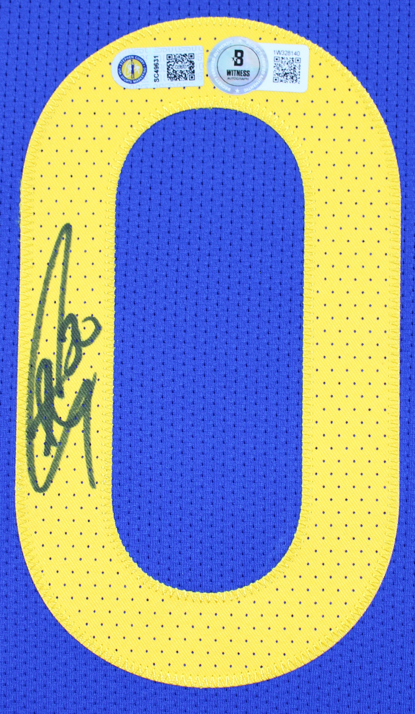 Stephen Curry Signed Blue Nike Icon Edition Authentic Framed Jersey BAS Wit