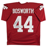 Oklahoma Brian Bosworth "Boomer Sooner" Signed Maroon Pro Style Jersey JSA Wit