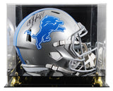 Lions Calvin Johnson Signed 2017-23 TB Full Size Speed Rep Helmet W/ Case BAS W