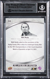 WWE Matt Hardy 2021 Upper Deck AEW Spectrum #86 Card Autographed BAS Slabbed