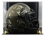 Panthers Julius Peppers Signed STS Full Size Speed Rep Helmet W/ Case BAS Wit