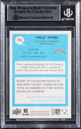Chargers Philip Rivers Authentic Signed 2009 Philadelphia #156 Card BAS Slabbed