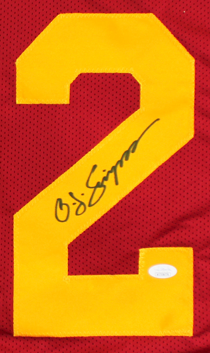 USC O.J. Simpson Authentic Signed Maroon Pro Style Jersey JSA Witness