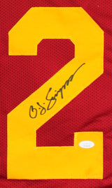 USC O.J. Simpson Authentic Signed Maroon Pro Style Jersey JSA Witness