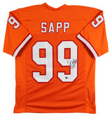 Warren Sapp Authentic Signed Orange Throwback Pro Style Jersey BAS Witnessed