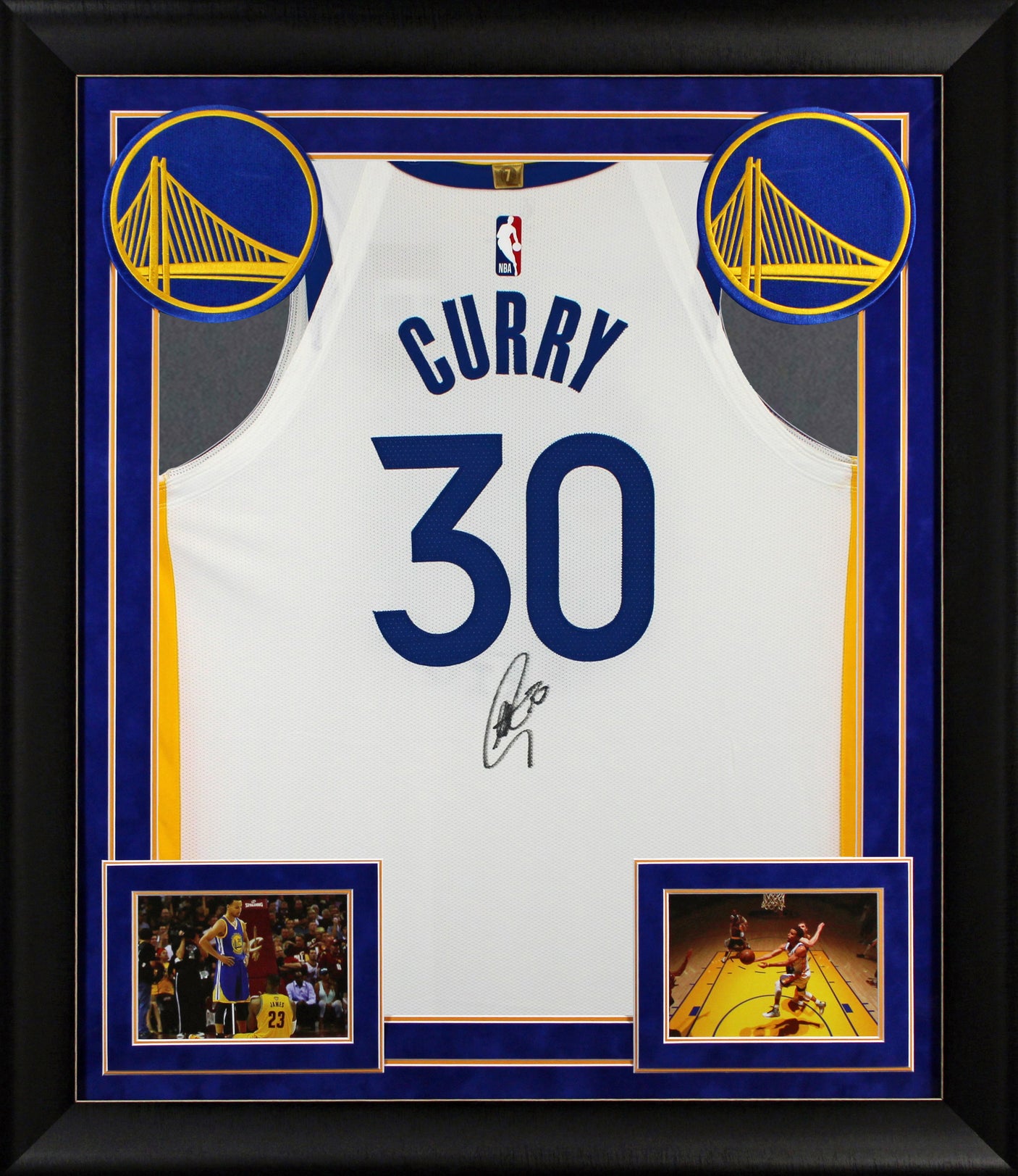 Stephen Curry Signed White Nike Association Ed Authentic Framed Jersey JSA 1