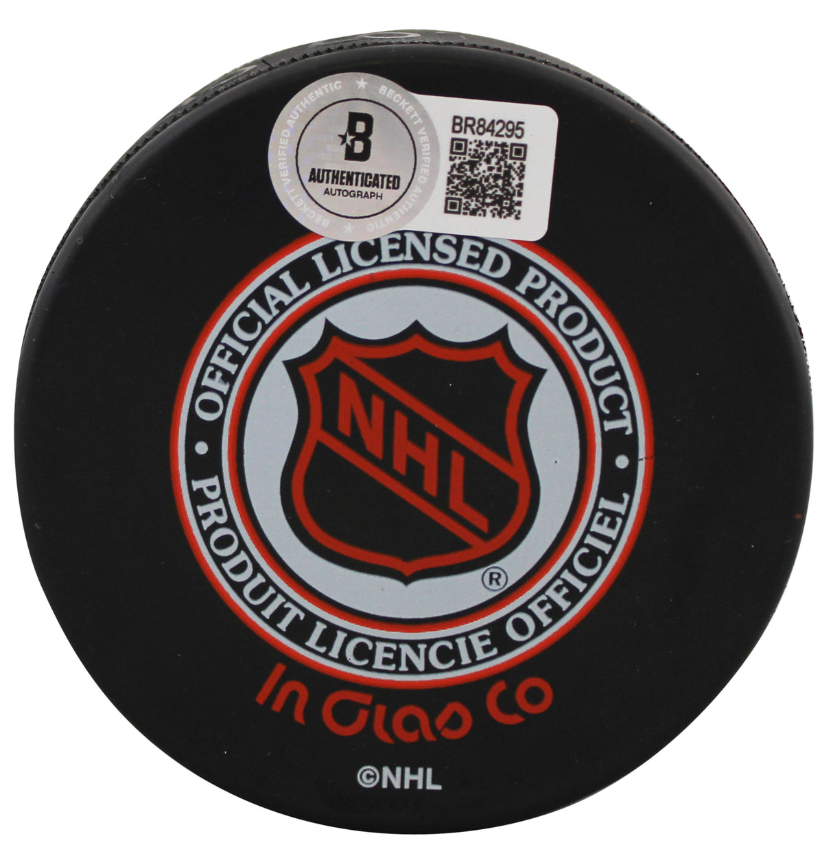 Avalanche Peter Forsberg Authentic Signed Official NHL Hockey Puck BAS #BR84295