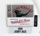 49ers Jerry Rice Authentic Signed White Mitchell & Ness Jersey Fanatics