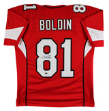 Anquan Boldin Authentic Signed Red Pro Style Jersey Autographed BAS Witnessed