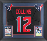 Nico Collins Signed Alternate Navy Blue Pro Style Framed Jersey BAS Witnessed