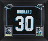 Chuba Hubbard Authentic Signed Black Pro Style Framed Jersey BAS Witnessed