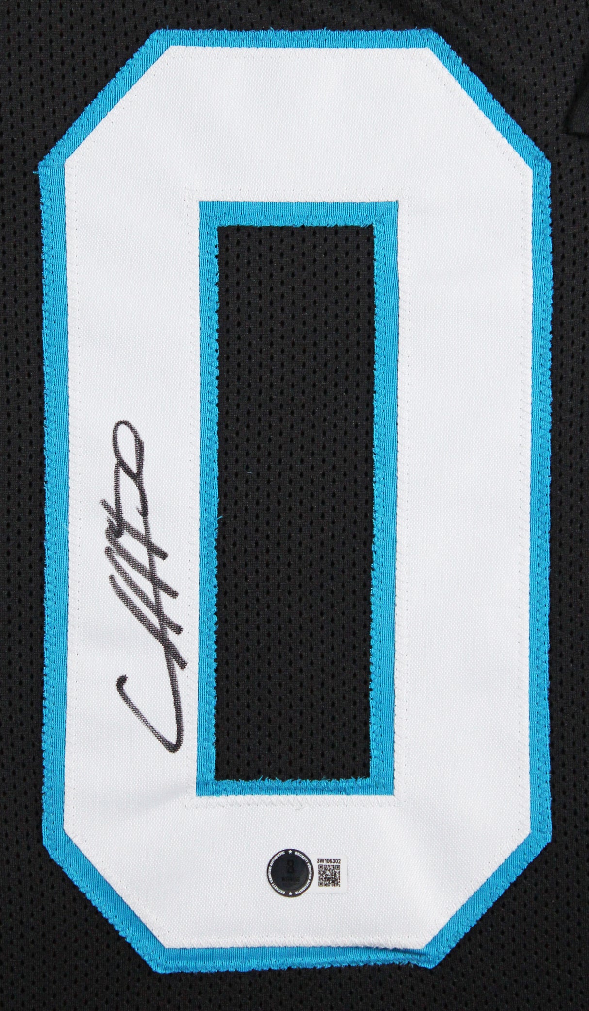 Chuba Hubbard Authentic Signed Black Pro Style Framed Jersey BAS Witnessed