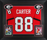 Georgia Jalen Carter Authentic Signed Red Pro Style Framed Jersey JSA Witness