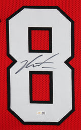 Georgia Jalen Carter Authentic Signed Red Pro Style Framed Jersey JSA Witness