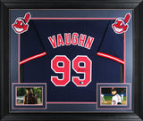 Charlie Sheen Major League Authentic Signed Navy Pro Style Framed Jersey BAS Wit