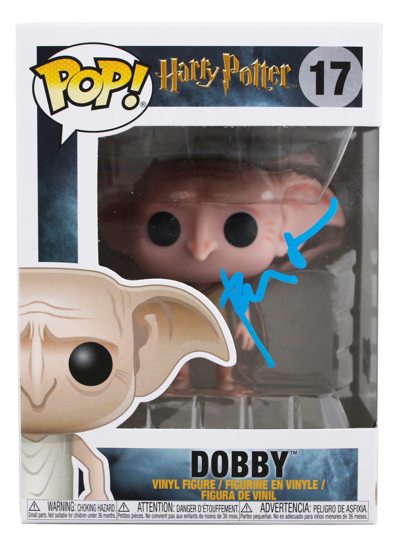 Toby Jones Harry Potter Authentic Signed Dobby #17 Funko Pop Vinyl Figure BAS