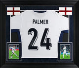 England Cole Palmer Authentic Signed White Nike Framed Jersey Autographed BAS