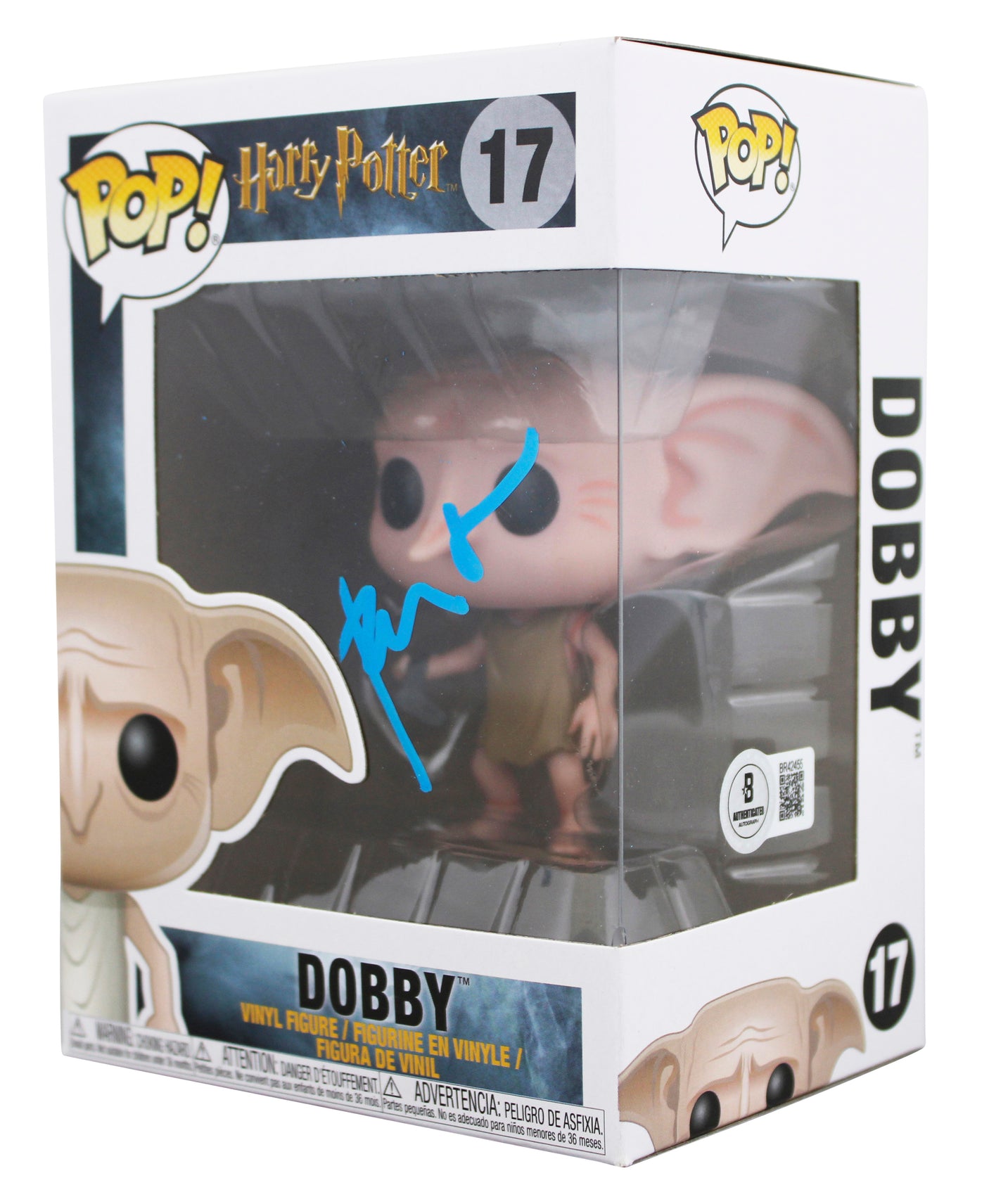Toby Jones Harry Potter Authentic Signed Dobby #17 Funko Pop Vinyl Figure BAS