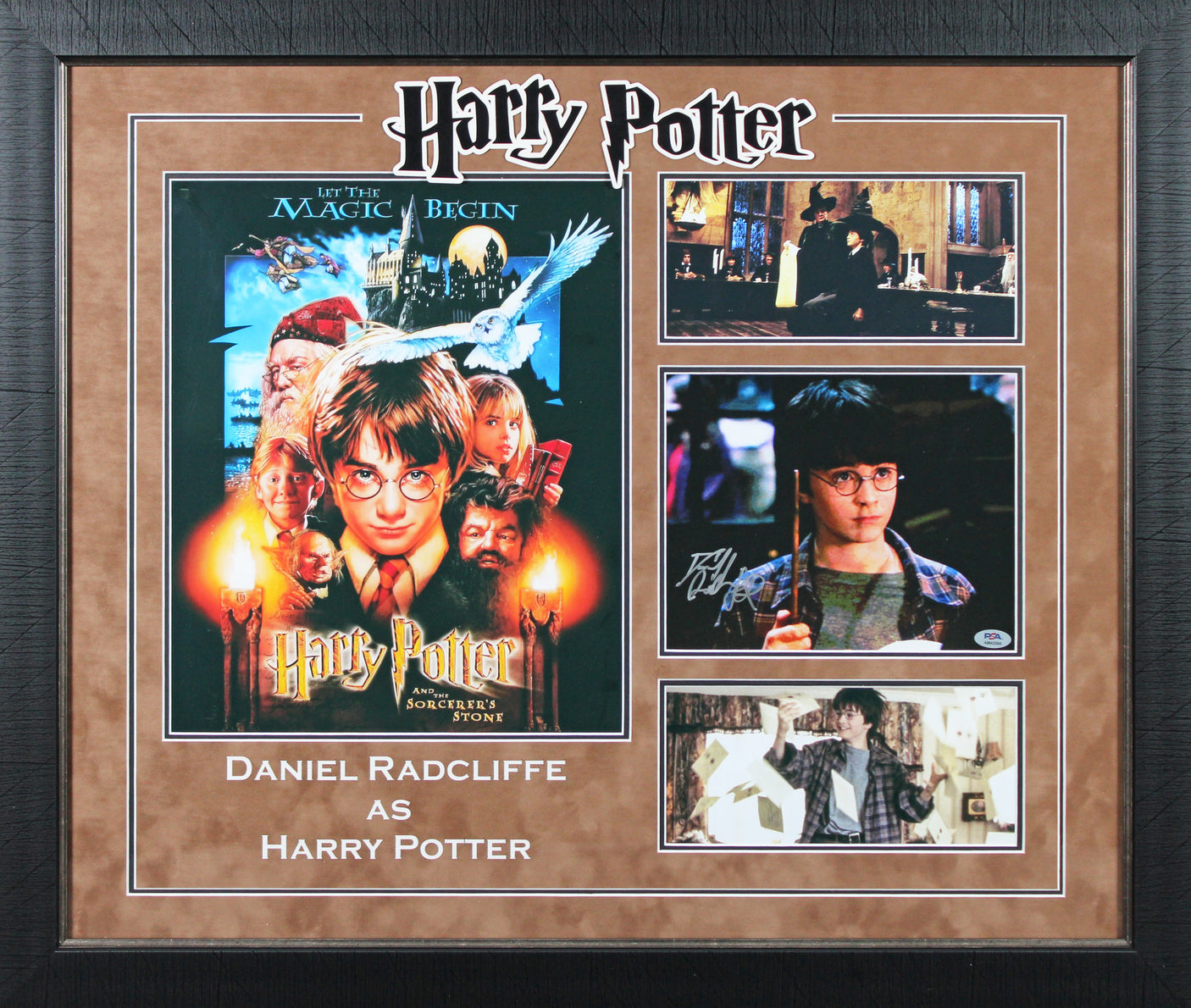 Daniel Radcliffe Harry Potter Authentic Signed Framed Display PSA/DNA #AM42566