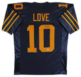 Jordan Love Signed Navy Throwback Pro Style Jersey BAS Witnessed #3W378789