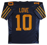 Jordan Love Signed Navy Throwback Pro Style Jersey BAS Witnessed #3W378789