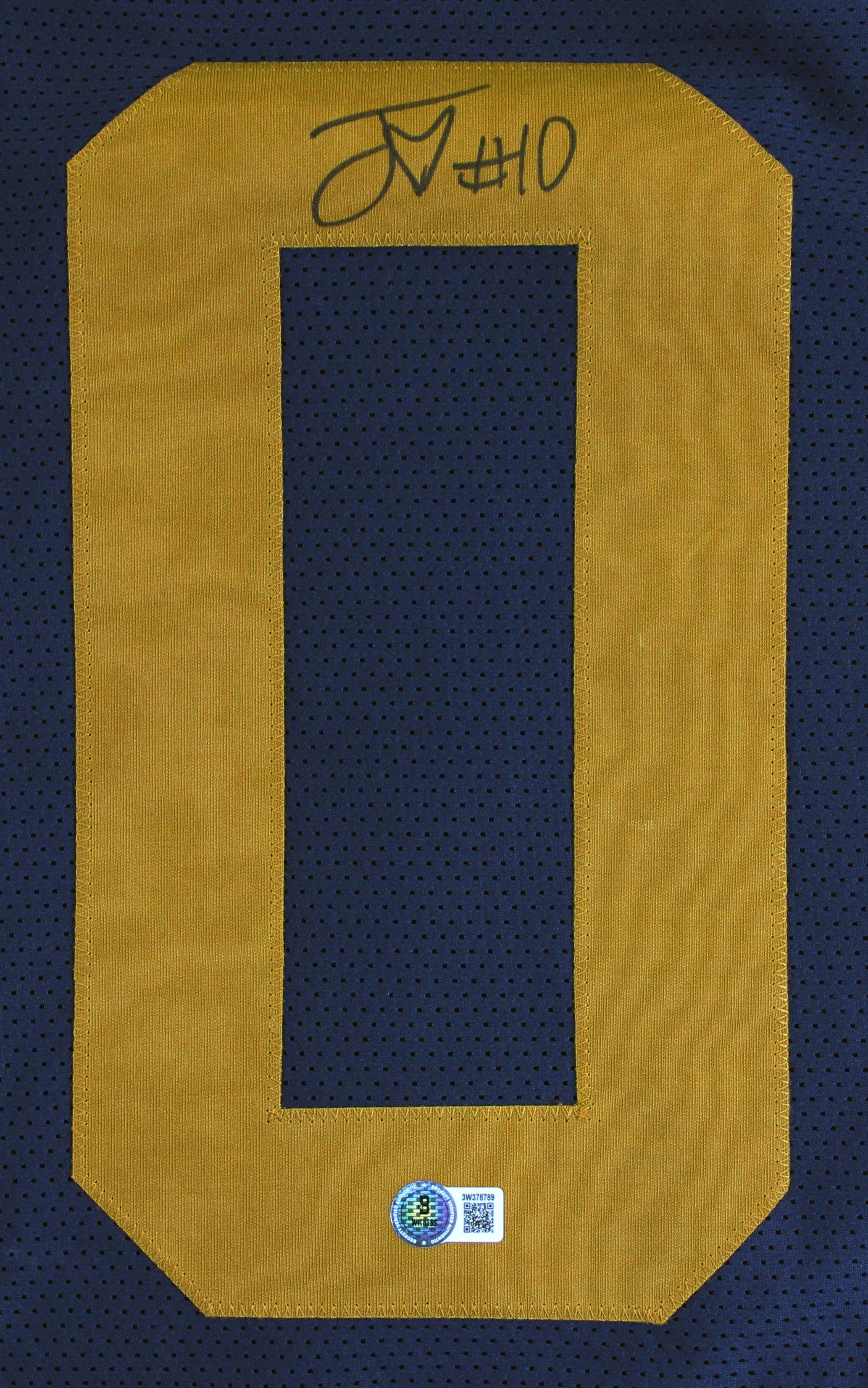 Jordan Love Signed Navy Throwback Pro Style Jersey BAS Witnessed #3W378789