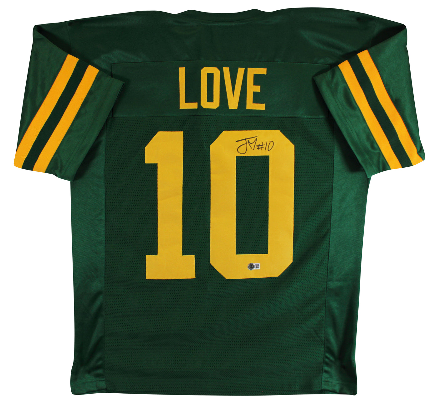 Jordan Love Authentic Signed Green Color Rush Pro Style Jersey BAS Witnessed