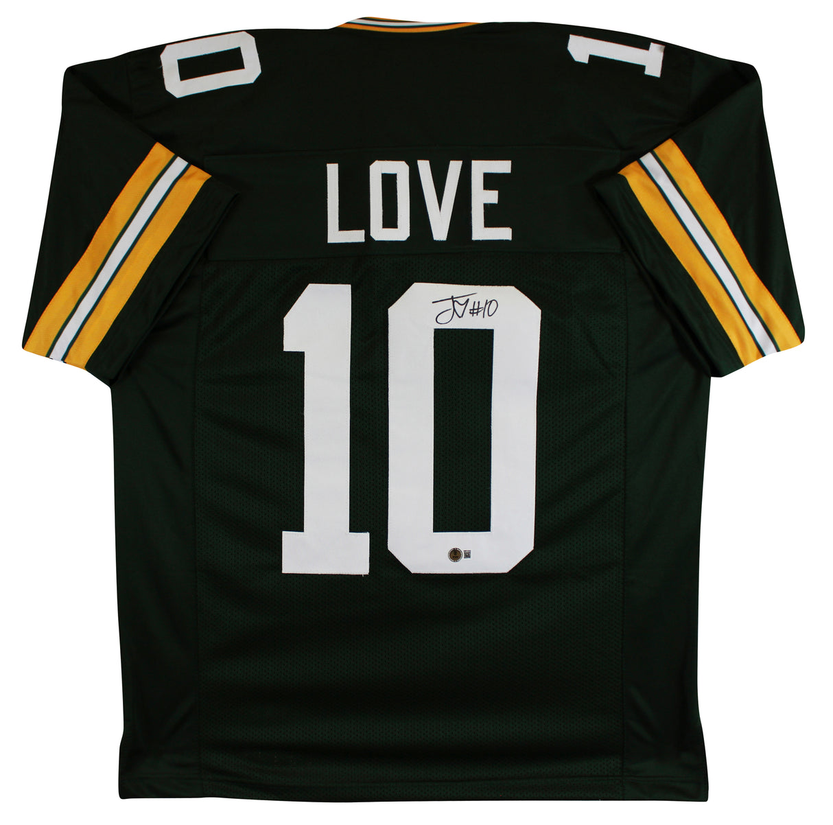 Jordan Love Authentic Signed Green Pro Style Jersey Autographed BAS Witnessed