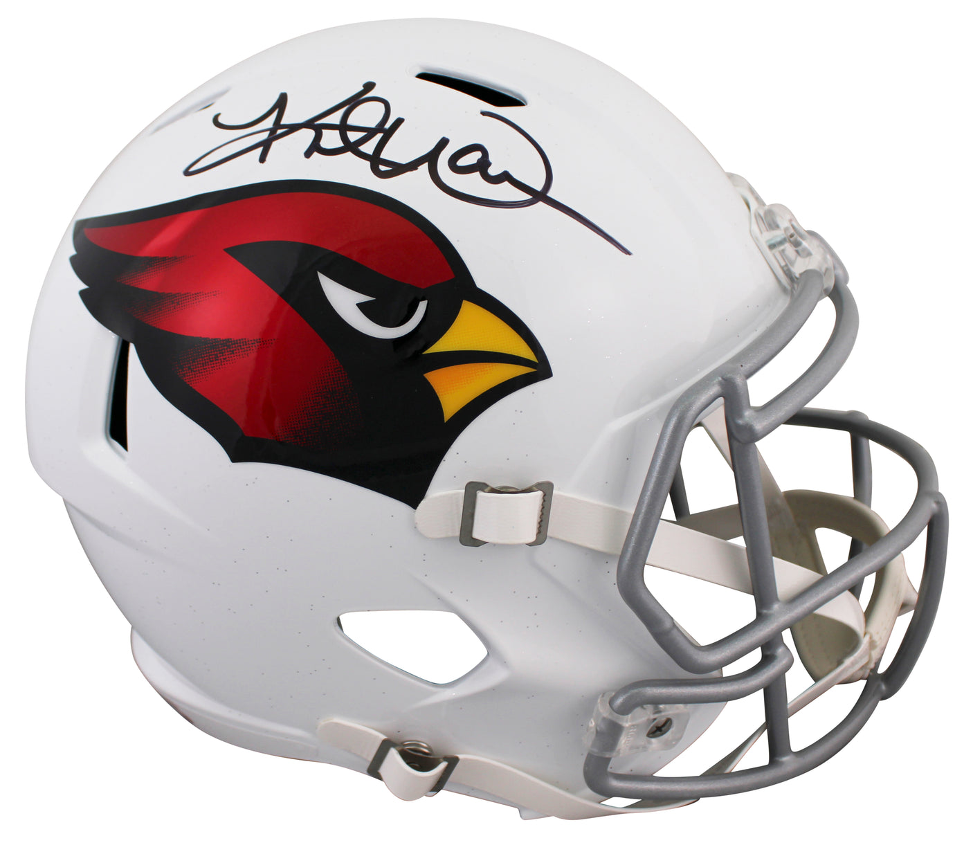 Cardinals Kurt Warner Signed 2023 Full Size Speed Rep Helmet BAS Witnessed