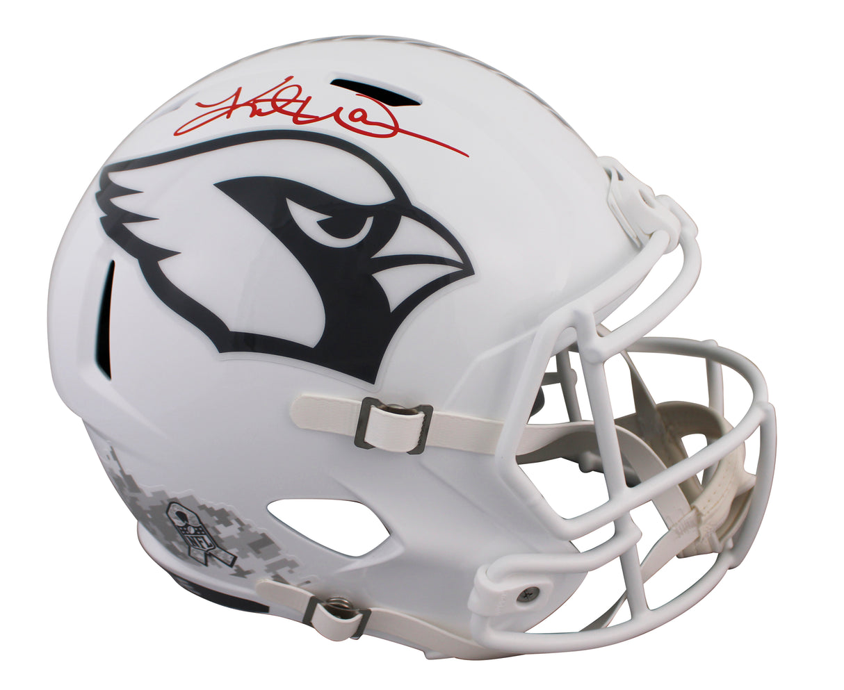 Cardinals Kurt Warner Signed STS III Full Size Speed Rep Helmet BAS Witnessed