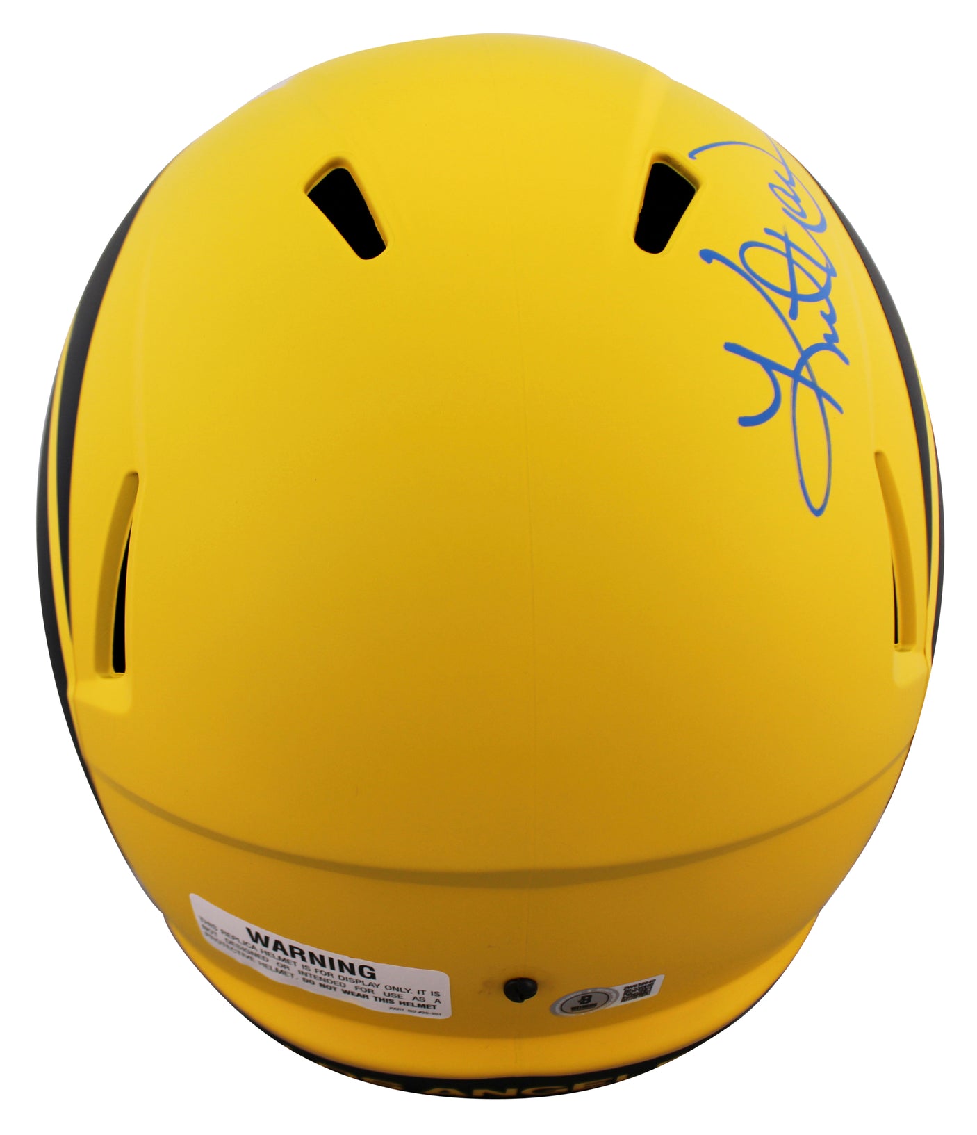 Rams Kurt Warner Signed Rave Full Size Speed Rep Helmet W/ Case BAS Witnessed