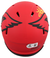 Cardinals Kurt Warner Signed Rave Speed Mini Helmet W/ Case BAS Witnessed