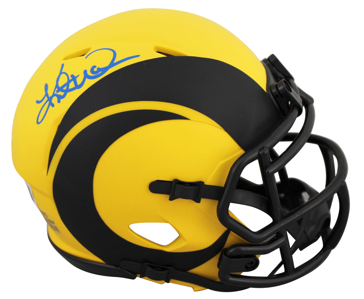 Rams Kurt Warner Authentic Signed Rave Speed Mini Helmet W/ Case BAS Witnessed