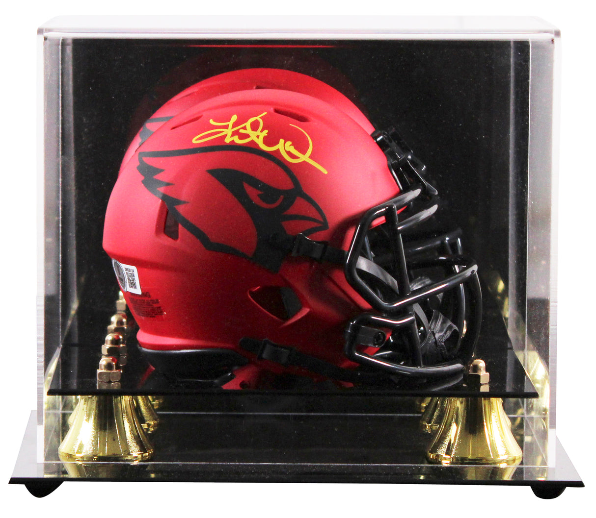 Cardinals Kurt Warner Signed Rave Speed Mini Helmet W/ Case BAS Witnessed