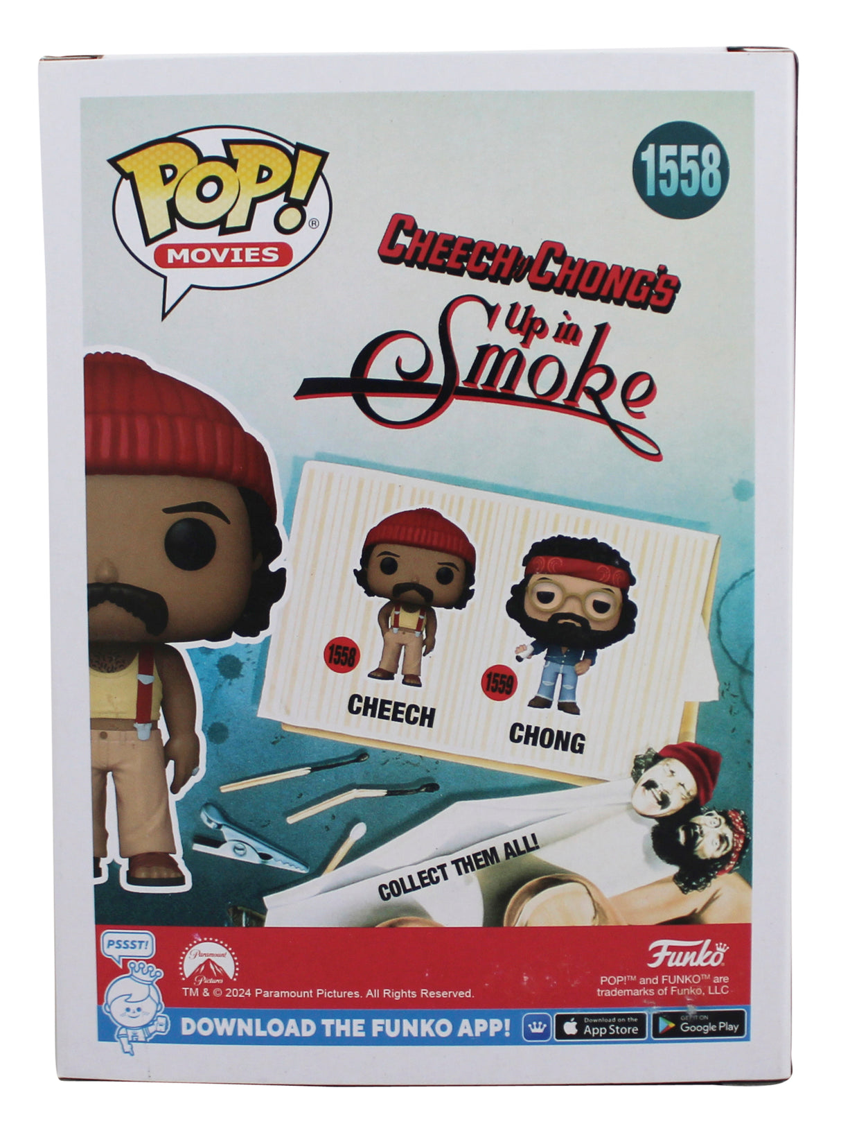 Cheech Marin Up In Smoke Authentic Signed #1558 Funko Pop Figure JSA #CB55360