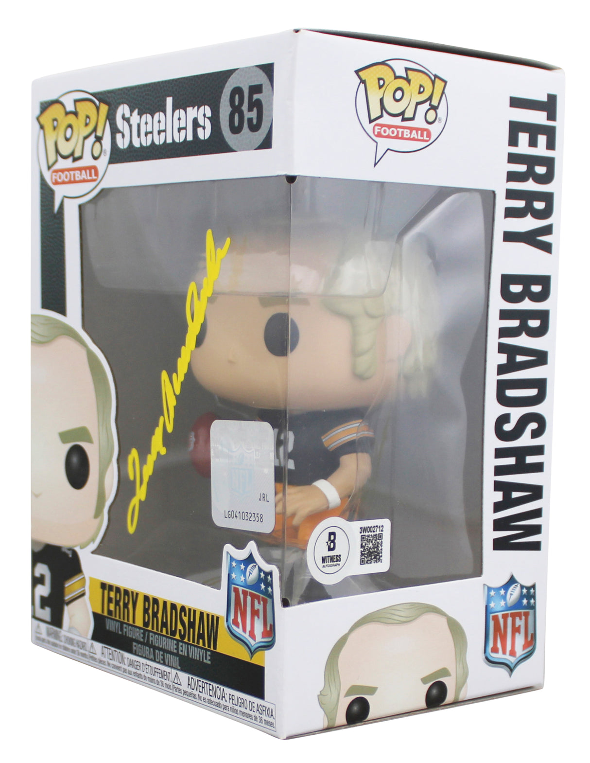 Steelers Terry Bradshaw Authentic Signed #85 Funko Pop Figure BAS Wit #3W002712