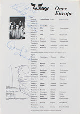 (3) Linda & Paul McCartney, Denny Lane Signed Wings Over Europe Tour Program BAS