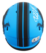 Lions Calvin Johnson Signed Rave Speed Mini Helmet W/ Case BAS Witnessed