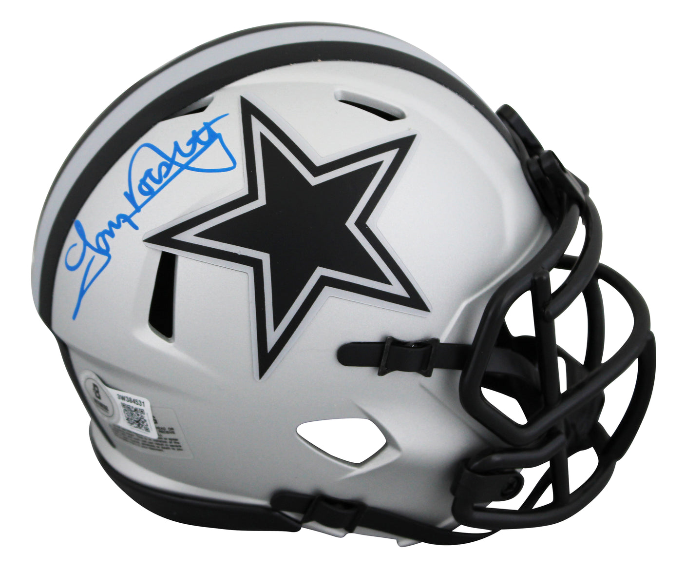 Cowboys Tony Dorsett Authentic Signed Rave Speed Mini Helmet BAS Witnessed