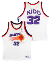 Suns Jason Kidd Authentic Signed White Champion Jersey Autographed BAS #BU55009