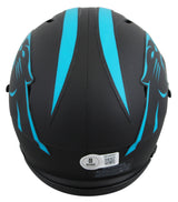 Panthers Julius Peppers Signed Eclipse Speed Mini Helmet w/ Case BAS Witnessed