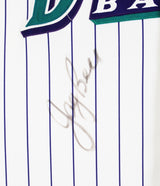 D-Backs Jay Bell Signed Game Used White Pinstripe Rawlings Jersey BAS #BU55007