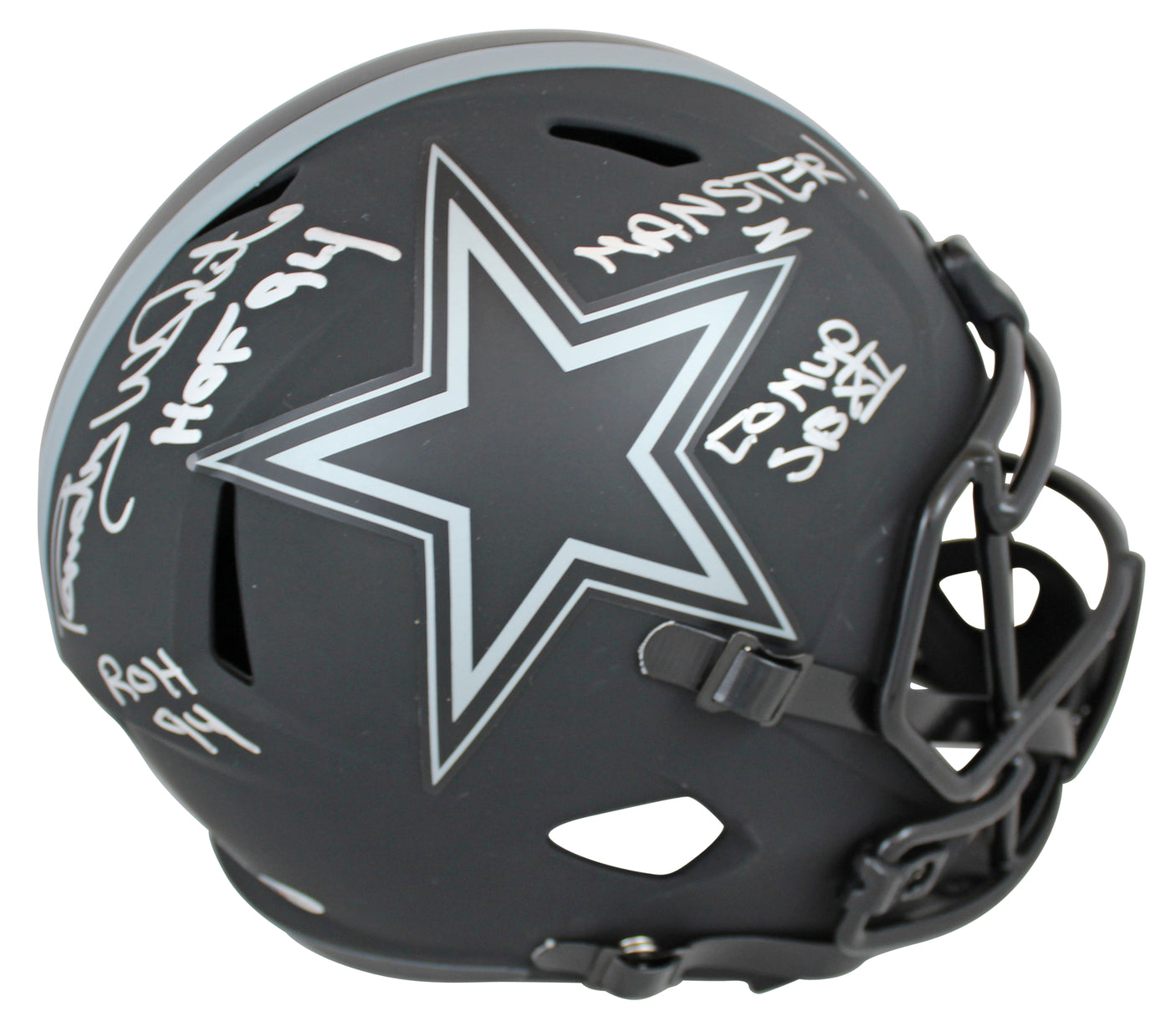Cowboys Randy White "4x Insc" Signed Eclipse F/S Speed Rep Helmet W/ Case BAS W