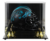 Panthers Julius Peppers Signed Eclipse Speed Mini Helmet w/ Case BAS Witnessed