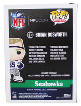 Seahawks Brian Bosworth Authentic Signed #113 Funko Pop Vinyl Figure JSA Witness
