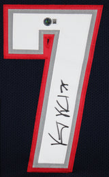 Vince Wilfork Authentic Signed Navy Pro Style Framed Jersey BAS Witnessed