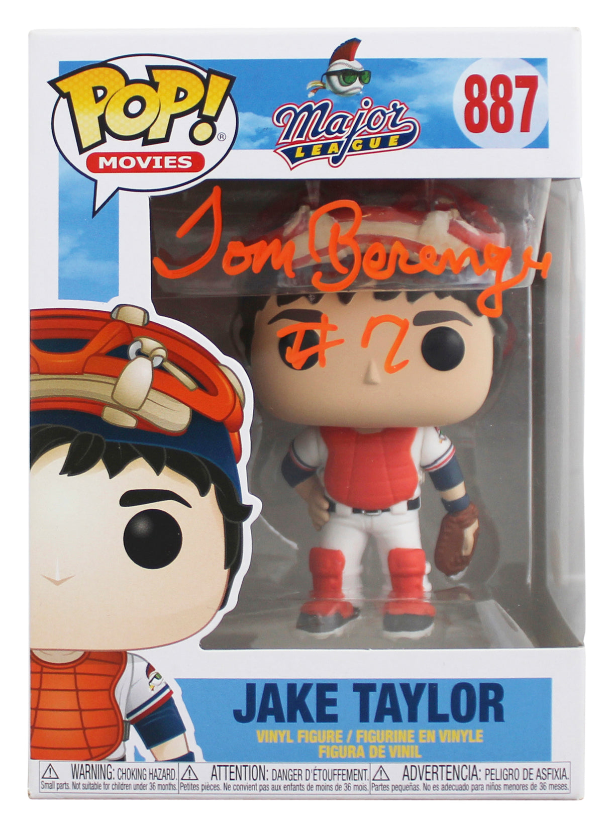 Tom Berenger Major League Authentic Signed #887 Funko Pop Figure JSA #WIT404299